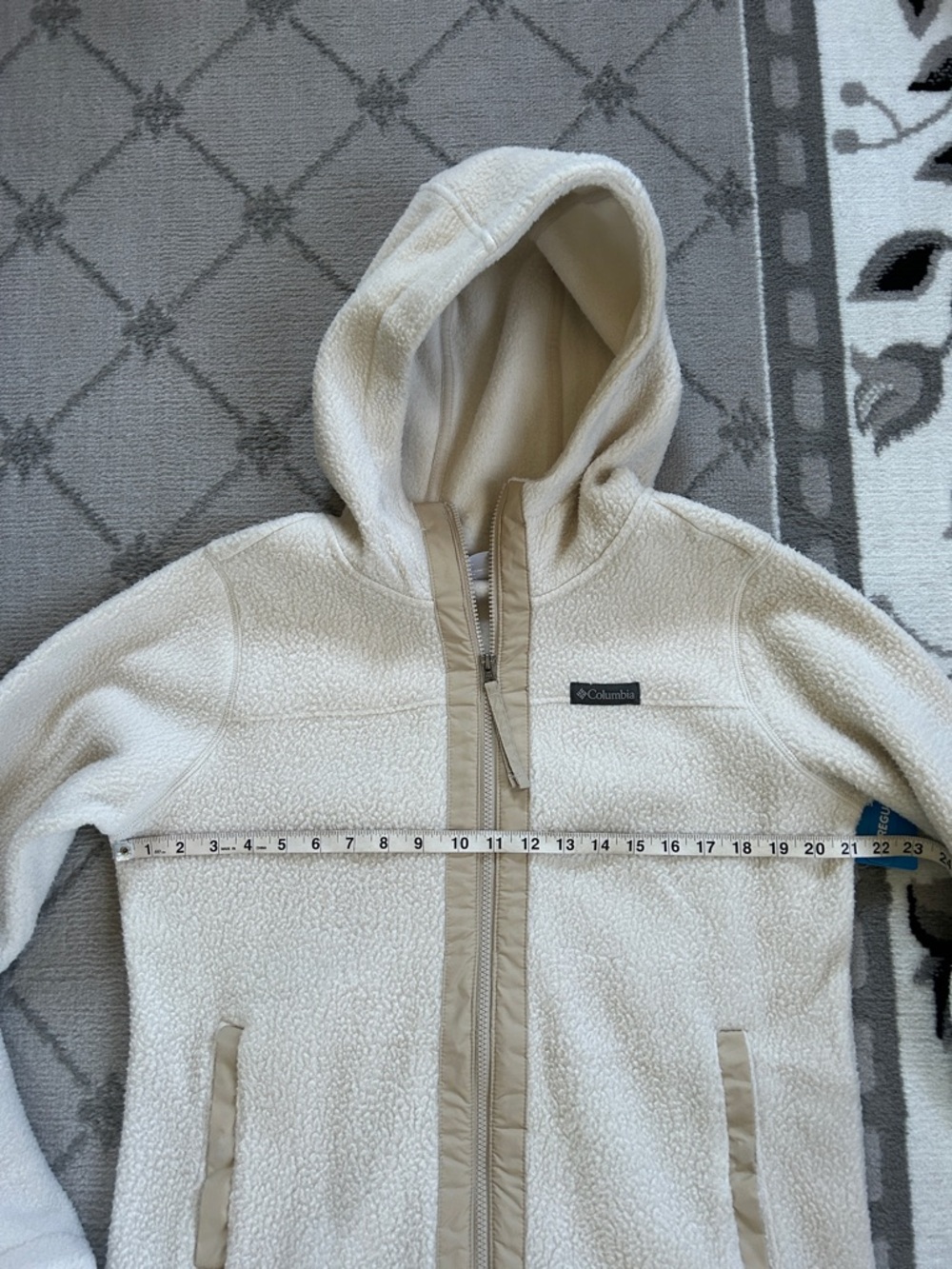 Columbia Cream Sherpa Hooded Jacket - Picture 3 of 7